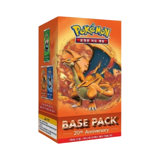 Pokemon TCG Base Pack 20th Anniversary Mega Charizard Box (Pack of 20/Korean Ver.)