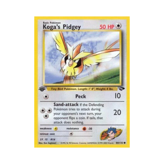 Pokemon TCG Koga's Pidgey C Gym Challenge (English Ver.)