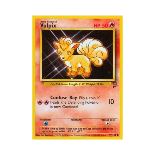 Pokemon TCG Vulpix C Base Set 2 (English Ver.)