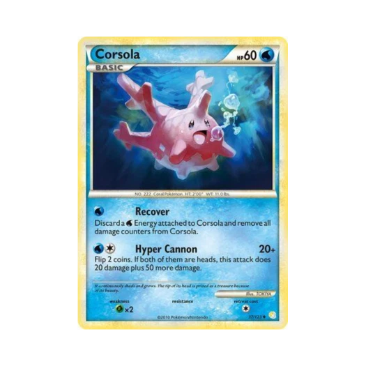 Pokemon TCG Corsola U HeartGold & SoulSilver (English Ver.)
