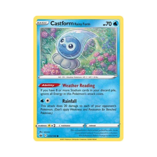 포켓몬 TCG 캐스퐁 빗방울의 모습 C 칠링 레인 (영문판)