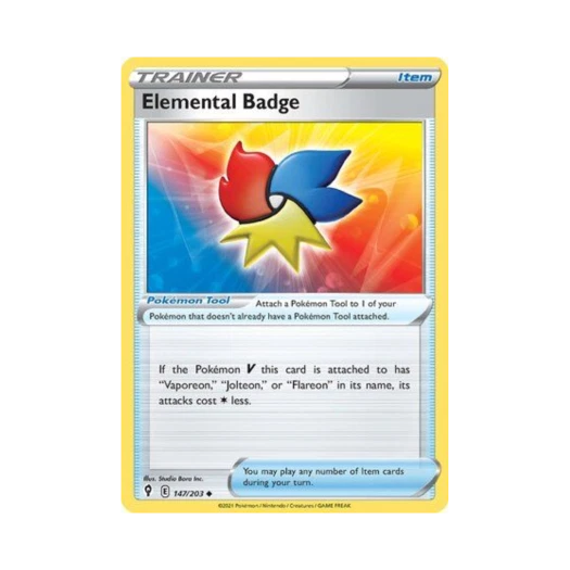 포켓몬 TCG 엘리멘탈 배지 U 이볼빙 스카이즈 (영문판)