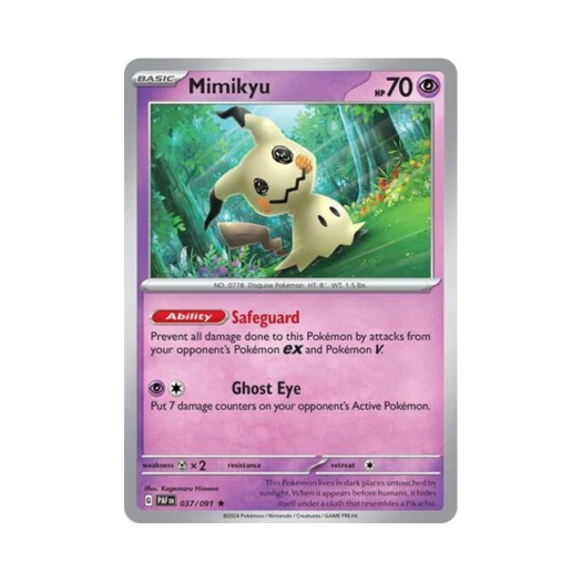 Pokemon TCG Mimikyu R Paldean Fates (English Ver.)
