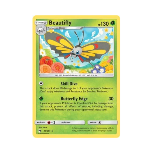 포켓몬 TCG 뷰티플라이 R 로스트 썬더 (영문판)