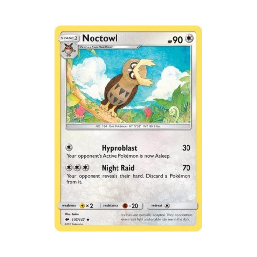 Pokemon TCG Noctowl U Burning Shadows (English Ver.)