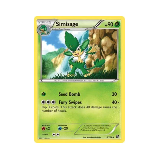 포켓몬 TCG 야나키 U 블랙 & 화이트 (영문판)