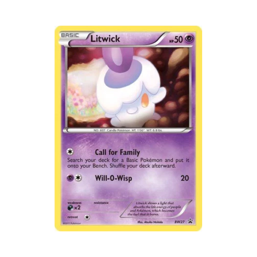 포켓몬 TCG 불켜미 P 블랙 & 화이트 프로모카드 (영문판)