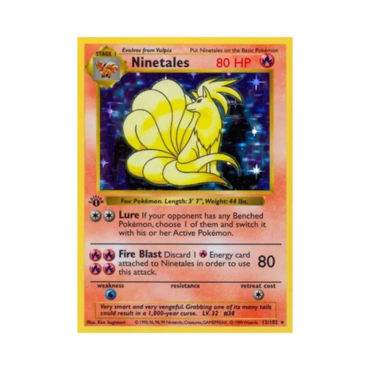 Pokemon TCG Ninetales Base Set 1st Edition (English Ver.)