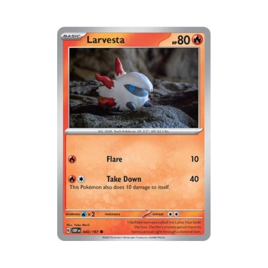 Pokemon TCG Larvesta C Obsidian Flames (English Ver.)