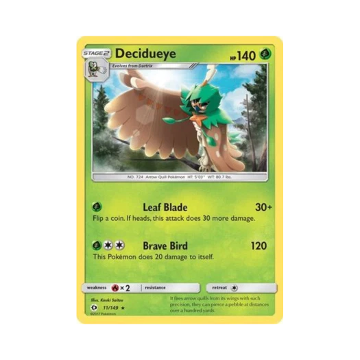 Pokemon TCG Decidueye R Sun & Moon (English Ver.)