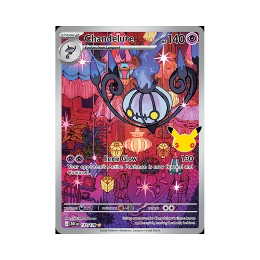 포켓몬 TCG 샹델라 AR 30주년 기념 (영문판)