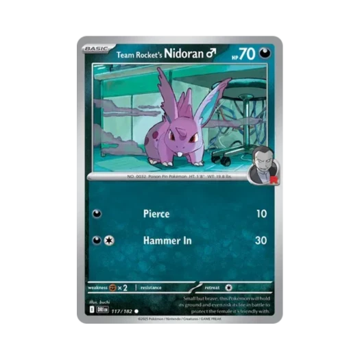 Pokemon TCG Team Rocket's Nidoran ♂ C Destined Rivals (English Ver.)