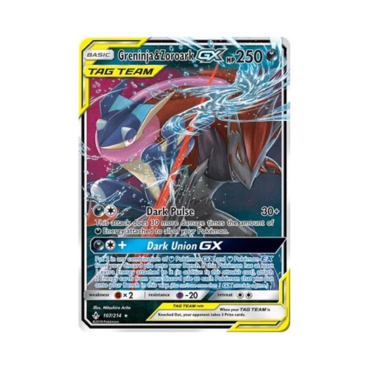 포켓몬 TCG 개굴닌자 & 조로아크 GX RHG 언브로큰 본즈 (영문판)
