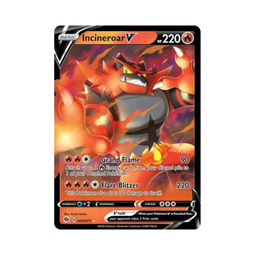 Pokemon TCG Incineroar V HRV Champion's Path (English Ver.)