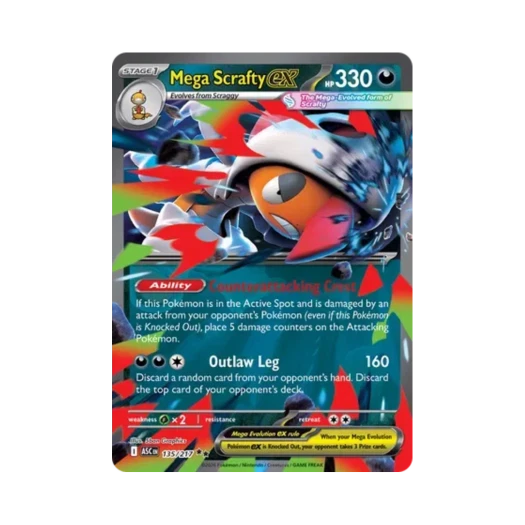Pokemon TCG Mega Scrafty ex DR Mega Evolution Ascended Heroes (English Ver.)