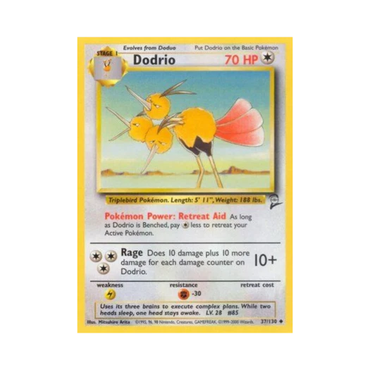Pokemon TCG Dodrio U Base Set 2 (English Ver.)