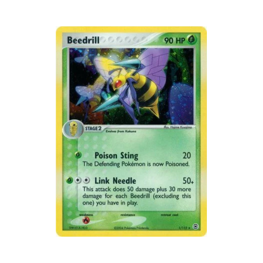 포켓몬 TCG 독침붕 RH EX 파이어레드 & 리프그린 (영문판)