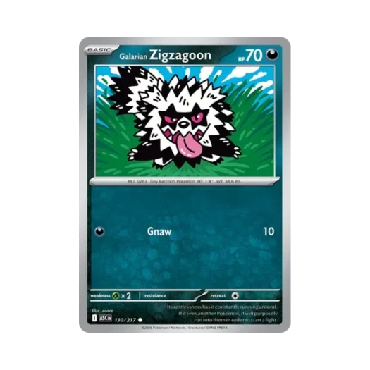 Pokemon TCG Galarian Zigzagoon C Mega Evolution Ascended Heroes (English Ver.)