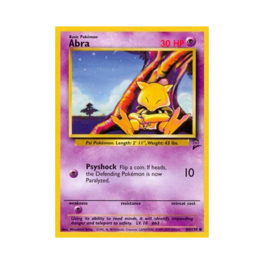 Pokemon TCG Abra C Base Set 2 (English Ver.)