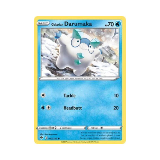 포켓몬 TCG 가라르 달막화 C 다크니스 어블레이즈 (영문판)