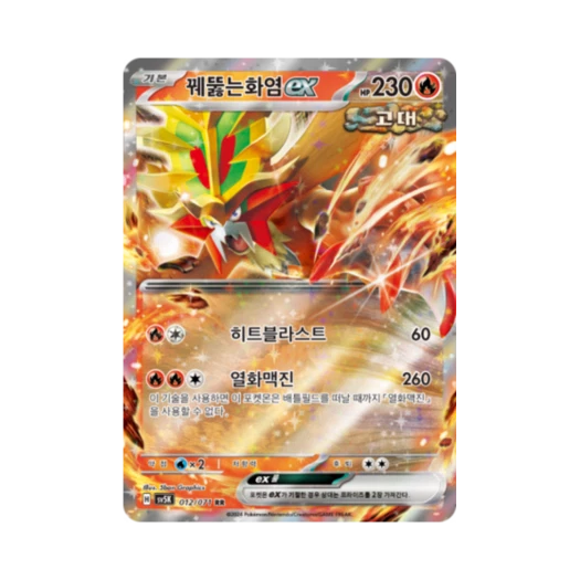포켓몬 TCG 꿰뚫는화염 ex RR 와일드포스 (한글판)