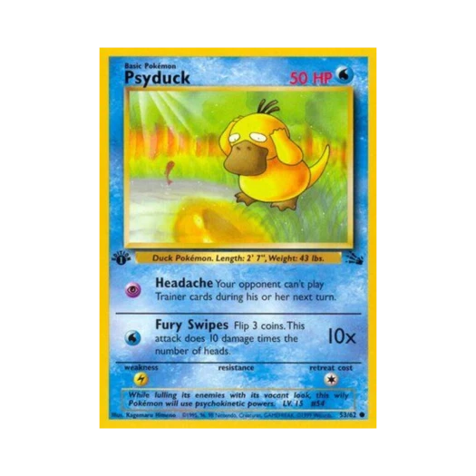 Pokemon TCG Psyduck C Fossil (English Ver.)