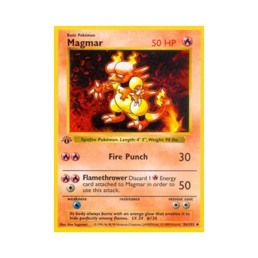 Pokemon TCG Magmar U Base Set (English Ver.)