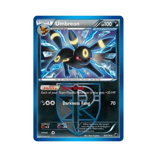 포켓몬 TCG 블래키 RH 플라스마 프리즈 (영문판)