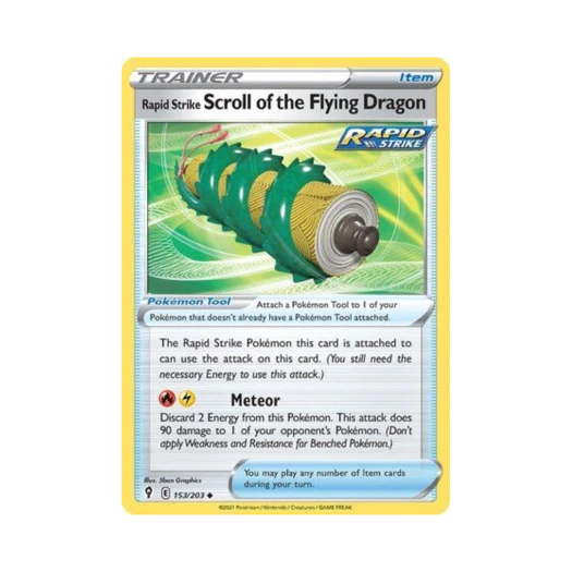 Pokemon TCG Rapid Strike Scroll of the Flying Dragon U Evolving Skies (English Ver.)