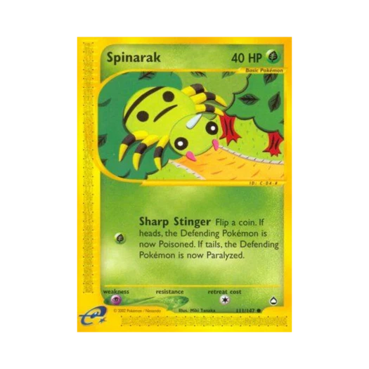 Pokemon TCG Spinarak C Aquapolis (English Ver.)