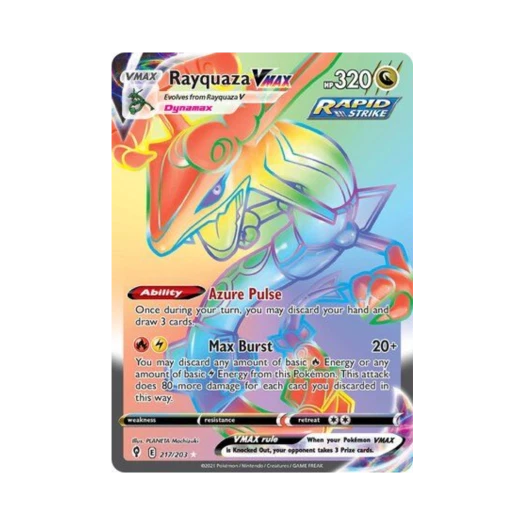 포켓몬 TCG 레쿠쟈 VMAX RR 이볼빙 스카이즈 (영문판)