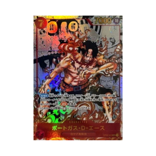 One Piece TCG Portgas D. Ace Manga Parallel SR-SP OP02-013 Premium Booster One Piece Card The Best (Japanese Ver.)