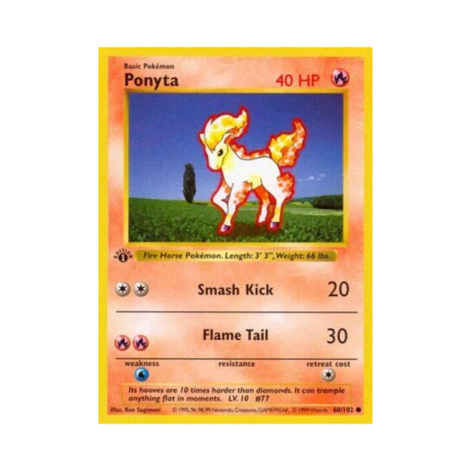 Pokemon TCG Ponyta C Base Set (English Ver.)