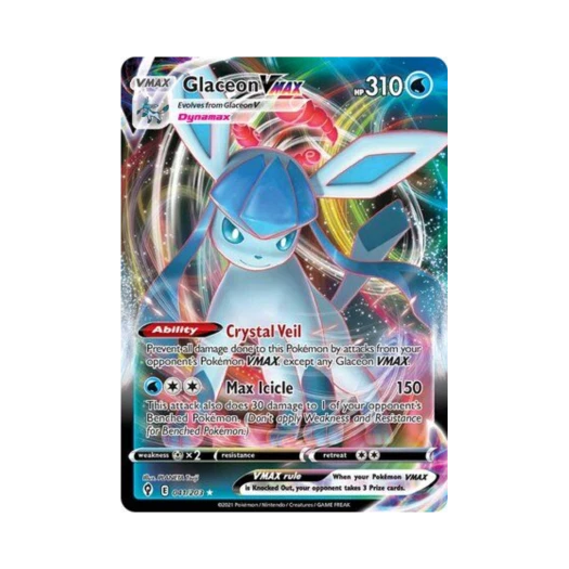 포켓몬 TCG 글레이시아 VMAX HRV 이볼빙 스카이즈 (영문판)