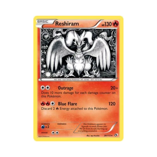 Pokemon TCG Reshiram RH Legendary Treasures (English Ver.)