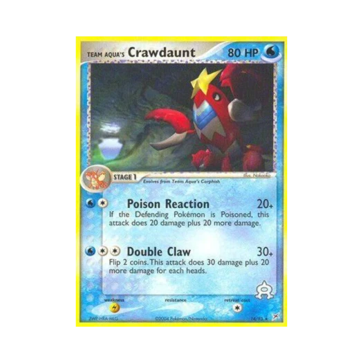 포켓몬 TCG 아쿠아단의 가재장군 R EX 마그마단 vs 아쿠아단 (영문판)