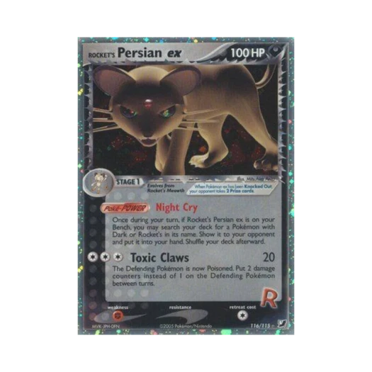 포켓몬 TCG 로켓단의 페르시온 ex RS EX 언씬 포시스 (영문판)