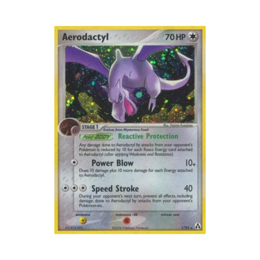 포켓몬 TCG 프테라 RH EX 레전드 메이커 (영문판)