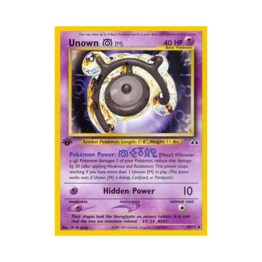 포켓몬 TCG 안농 M U 네오 디스커버리 (영문판)