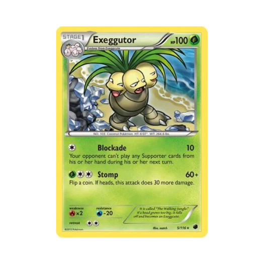 Pokemon TCG Exeggutor R Plasma Freeze (English Ver.)