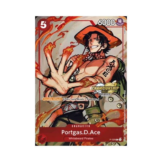 원피스 TCG 포트거스 D. 에이스 P P-028 프로모션 카드 챔피언쉽 2023 이벤트 팩 파이널리스트 (영문판) 카드 이미지