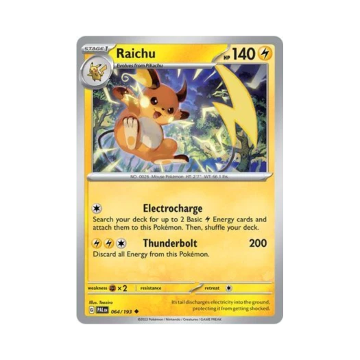 포켓몬 TCG 라이츄 U 팔데아 이볼브드 (영문판) 카드 이미지