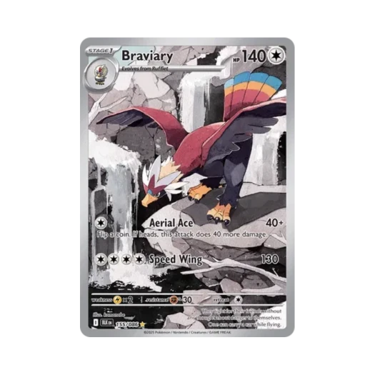 Pokemon TCG Braviary IR Black Bolt (English Ver.)