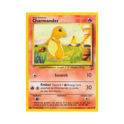Pokemon TCG Charmander C Base Set 2 (English Ver.)