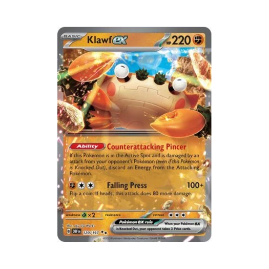 포켓몬 TCG 절벼게 ex DR 옵시디언 플레임즈 (영문판)