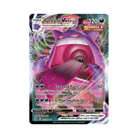 Pokemon TCG Gengar VMAX HRV Fusion Strike (English Ver.)