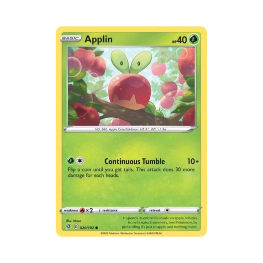 Pokemon TCG Applin C Rebel Clash (English Ver.)