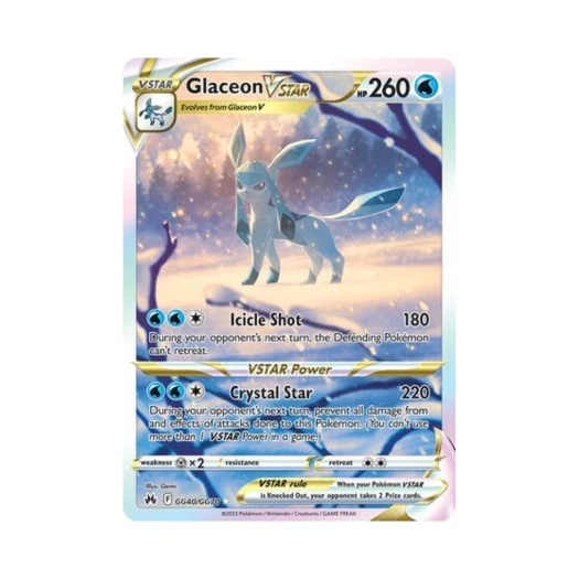 포켓몬 TCG 글레이시아 VSTAR R 크라운 제니스 (영문판)