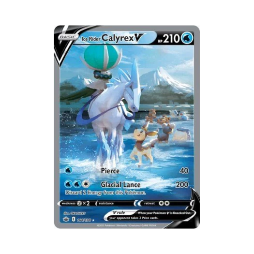 Pokemon TCG Ice Rider Calyrex V RU Chilling Reign (English Ver.)
