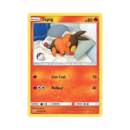 Pokemon TCG Tepig C Cosmic Eclipse (English Ver.)